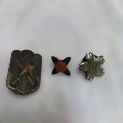【当時物】旧日本軍 帝国在郷軍人会 会員徽章 / 日本大学 桜 学年章 3点