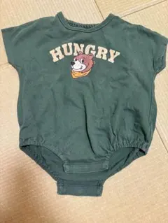 ベビーロンパース HUNGRY くまプリント