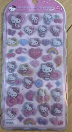 コットンパフィシール　サンリオ　キティ