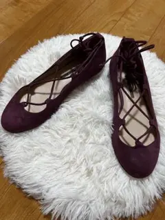 【PELLICO SUNNY】 レースアップ フラットシューズ バレエ 22.5のサムネイル