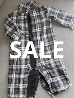 値下げ！！【美品】Ralph Lauren チェック柄ロンパース★6Mサイズ