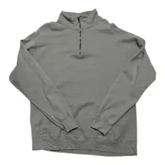 ヘインズ　グレー 長袖 フロントジッパー パーカー