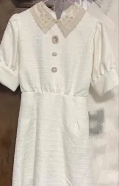 [値下げ]Swankiss スワンキス 襟付き ビジュー ワンピース