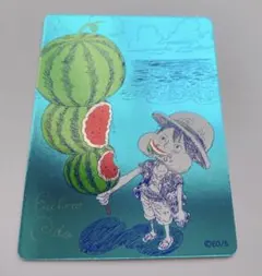ナツコミ ワンピース ルフィ スイカ メタリックカード - メルカリ