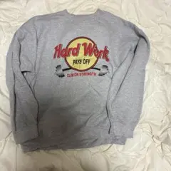 GILDAN グレー スウェット hardwork 古着