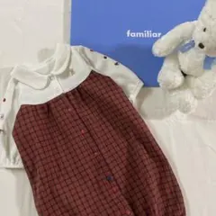 2wayオール 50〜60 赤系ファミリアチェック