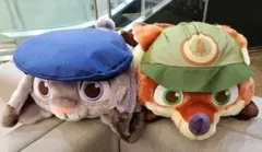 ズートピア2 赤いほっぺ 寝そべり ぬいぐるみ ニック ジュディ