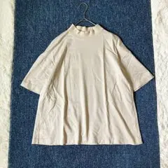 美品✨セオリーリュクス スタンドカラー カットソー ベージュ RONIE