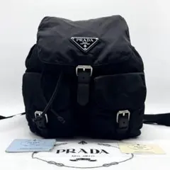 【美品・付属品付き✨】プラダ リュック 三角ロゴ 巾着 テスートナイロン 黒