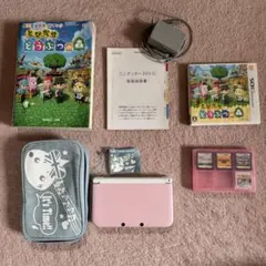 ニンテンドー3DS LL ピンク 本体＋どう森含め5つソフト付き