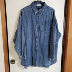 デニム長袖シャツ　L