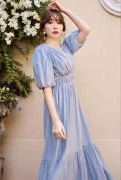 美品✨Her lip to As you wish Dress sky 美品✨Her lip to As you wish Dress sky - メルカリ