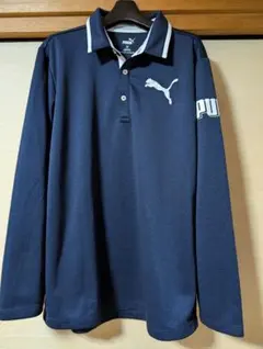 PUMA 　ゴルフウェア　ネイビー 長袖ドライポロシャツ　メンズXXL
