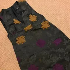 希少 アナスイ ANNA SUI フラワー 花柄ひざ丈ワンピース ノースリーブ