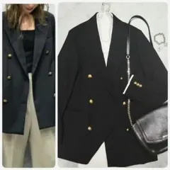 24SS MilaOwen 金釦ダブル ブレスト ロング ブレザー 紺ブレのサムネイル
