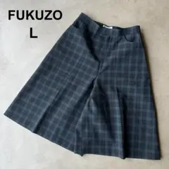 【FUKUZO】フクゾー　L　キュロット　パンツ　チェック柄