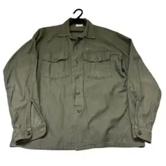 60s U.S. ARMY OG-107ユーティリティシャツ　ミリタリー　軍服