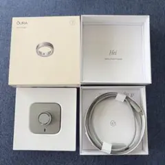 送料込】【保証期間内】【美品】OuraRing4 ブラッシュドシルバー 9号 
