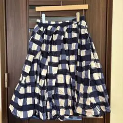 MARNI❤️フレアスカート チェック柄 Lのサムネイル