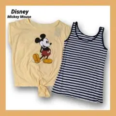 【M】Disney ミッキーマウス タンクトップ＆Tシャツ セット ディズニー