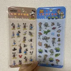 【正規品】トイストーリー とミッキーアンドフレンド ぷくぷくシール2種類セット