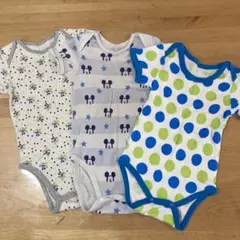 ロンパース ボディスーツ インナーボディ 肌着 半袖 90 3枚 まとめ