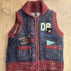 DOUBLE.B ベビーベスト ネイビー　80cm