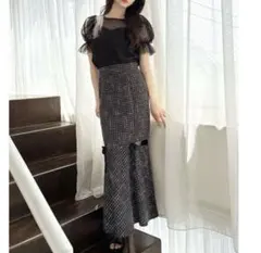 リゼクシー カットアウトツイードマーメイドスカート