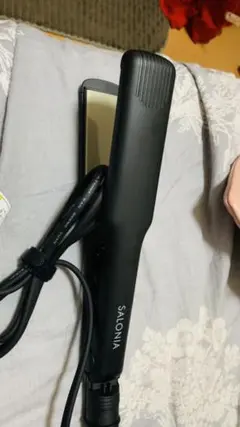 SALONIA ダブルイオン ストレートアイロン ブラック
