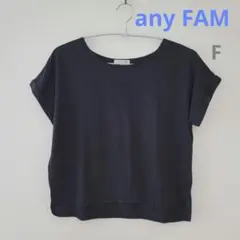 anyFAM 半袖カットソー 黒 Fサイズのサムネイル
