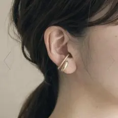 SMELLY ツインラインイヤカフ ゴールド スメリー