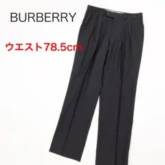 J850◾️バーバリー　ワイドスラックス　ツータック　ウール Y2K