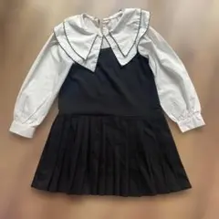 SHEIN キッズ ワンピース 120cm ブラック ホワイト