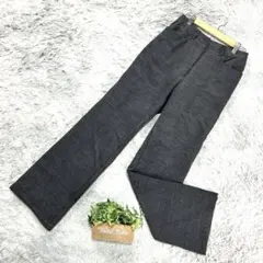 美品 UNA PARTE パンツ 40 グレー コーデュロ風