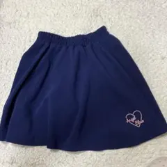 エンジェルブルーネイビー フレアースカート　インナーパンツ付き　160