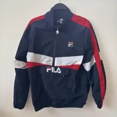 FILA ハーフジップ ナイロンジャケット ネイビー Lサイズ古着屋で購入のサムネイル