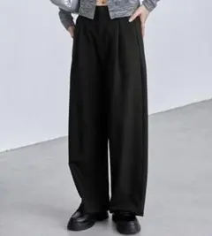 MONO-MART カーブタック ワイドスラックス S ブラック