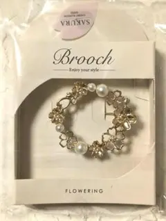 FLOWERING 花モチーフブローチ ゴールド