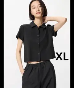 美品☆UNIQLO ☆ミニポロシャツ XL 黒
