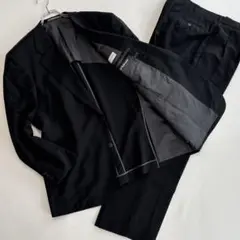 新品 ロンナー スーパー100 ファインメリノ スーツ ネイビー 光沢