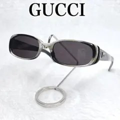 GUCCI クリアフレーム サングラス メタルロゴ オリーブ Y2K 希少カラー 