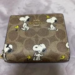 COACH x PEANUTS スヌーピー 二つ折り財布