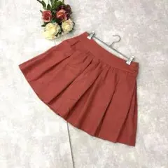 良品✨ロペピクニック（38）プリーツスカート ミニ丈 暖色 裏地付 大人可愛い