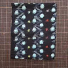 絣生地　古布　幾何学模様 はぎれ