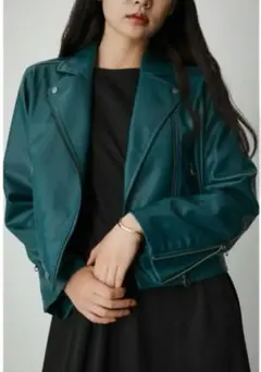 【新品未使用】FAUX LEATHER RIDERS/フェイクレザーライダース