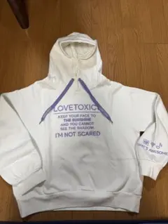 lovetoxic ホワイト パーカー L(160)