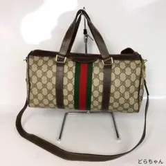 【極美品 希少】GUCCI ドッグ キャリーバッグ シェリー キャンバス 極美品 希少】GUCCI ドッグ キャリーバッグ シェリー キャンバス