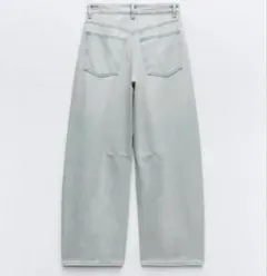 ZARA ザラ＊TRF BAGGY BALLOON ミッドライズ デニムパンツ