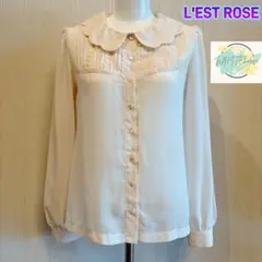 L'EST ROSE レストローズ　長袖　シャツ　ブラウス　フリル　D8のサムネイル
