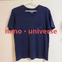 ナノ・ユニバース　Tシャツ　ネイビー　半袖